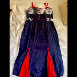 Pin up pencil skirt red white blue.